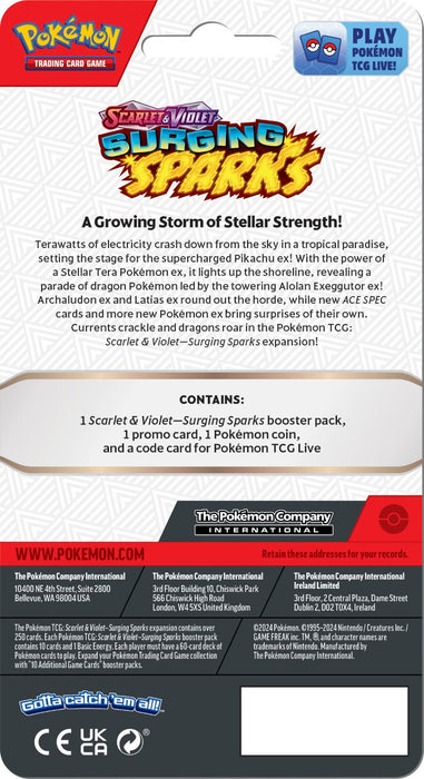 Pokemon TCG: Surging Sparks Checklane Blister