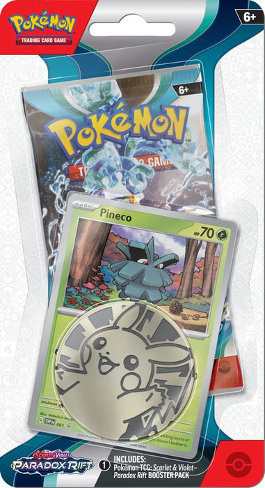 thumbnail image 2 of Pokemon TCG: Scarlet & Violet Paradox Rift Blister Pack – Pineco & Sinistea, 2 Cards 2 of 6