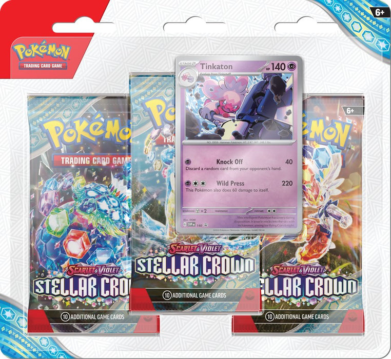 Pokemon TCG: Stellar Crown 3 Booster Blister