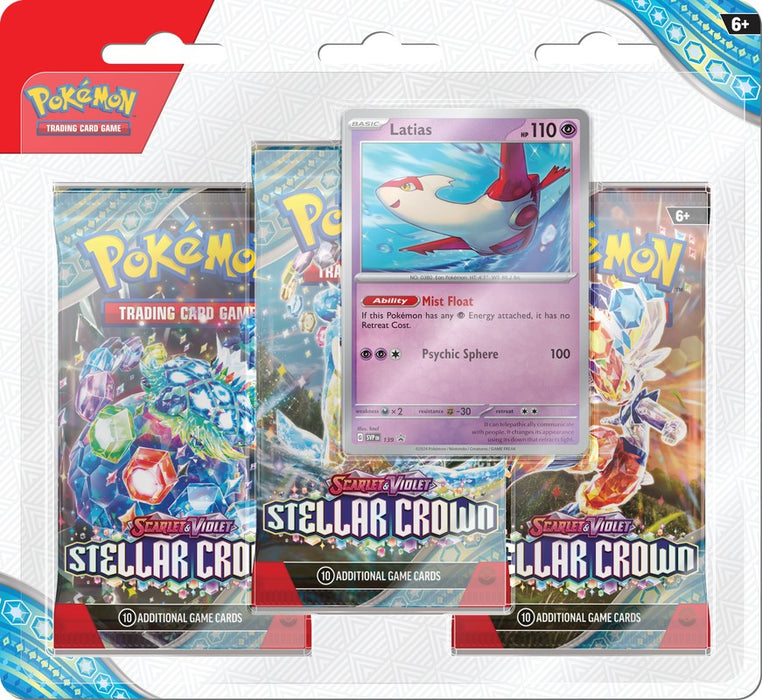 Pokemon TCG: Stellar Crown 3 Booster Blister