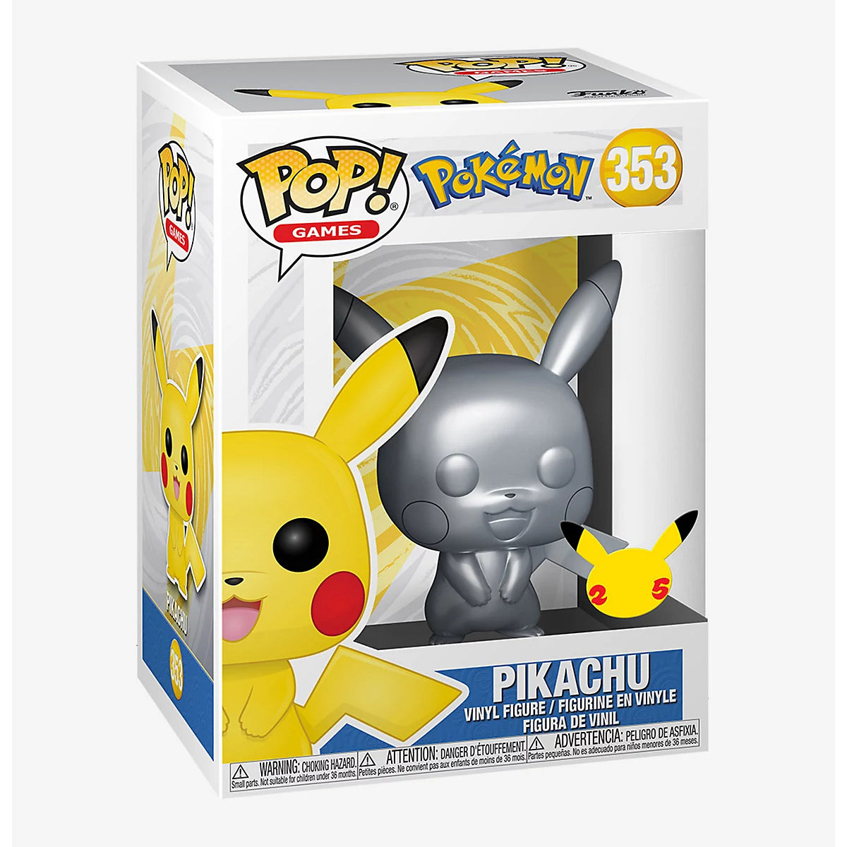 Pikachu Silver Metallic Funko POP! #353 Vinyl Figure — PKMN Store