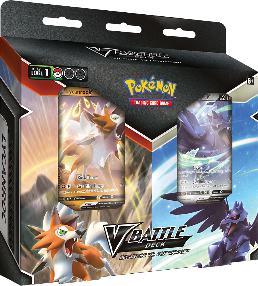 pokemon trading card game lycanroc Pokemon Lycanroc V / Corviknight V Battle Deck